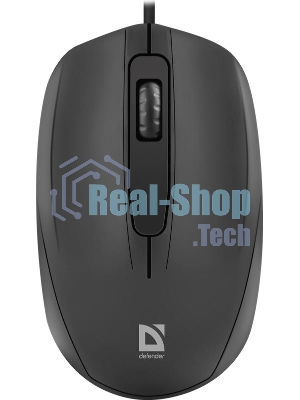 Мышь проводная Defender Alpha MB-507 черный, 1000 dpi, USB, кнопки - 3
