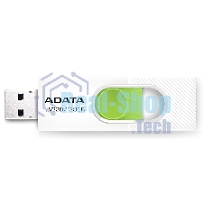 Флешка USB ADATA UV320 (AUV320-128G-RWHGN), 128Gb, USB 3.2 Gen1, R/W 100/30, белый/зеленый