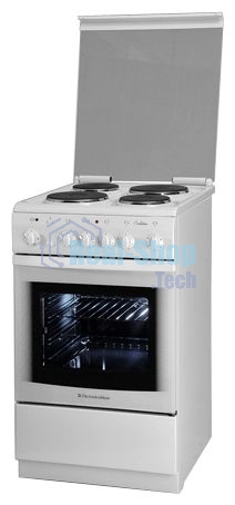 Плита электрическая De Luxe 506004.00Э (кр) белый, конфорок 4 шт, духовка 60 л, 50 см x 85 см x 60 см