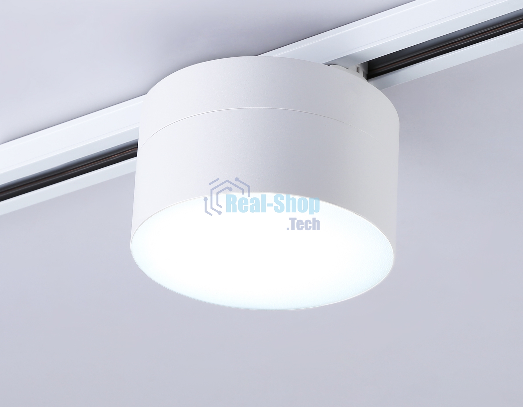 Трековый однофазный светодиодный светильник Ambrella light GL6875 WH белый LED 16W 4200K D115*90