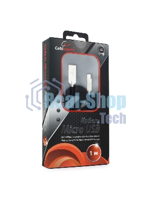 Кабель USB2.0 Cablexpert CC-P-mUSB02Bl-1M, AM/microB, серия Platinum, длина 1м, синий, блистер