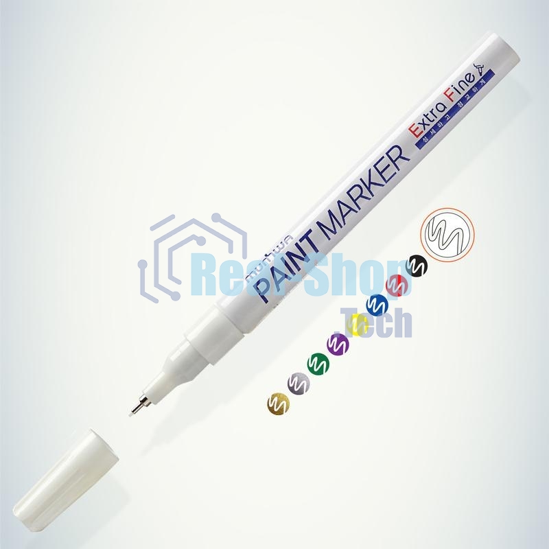 Маркер перманентный пулевидный 1.0 мм белый MunHwa Б0048238