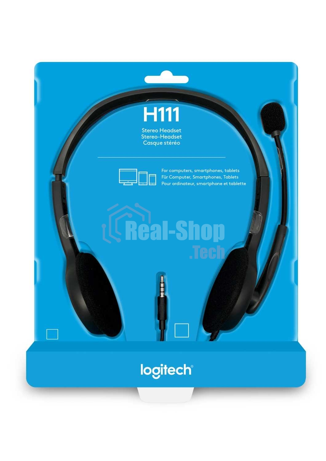 Гарнитура проводная Logitech Headset H111 Stereo grey (981-000594/981-000593/981-000588)