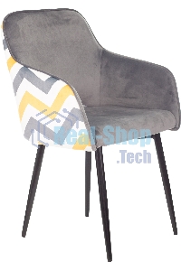 Кресло офисное Бюрократ CH-380F серая жемчужина Italia 26, зигзаг, на ножках металл