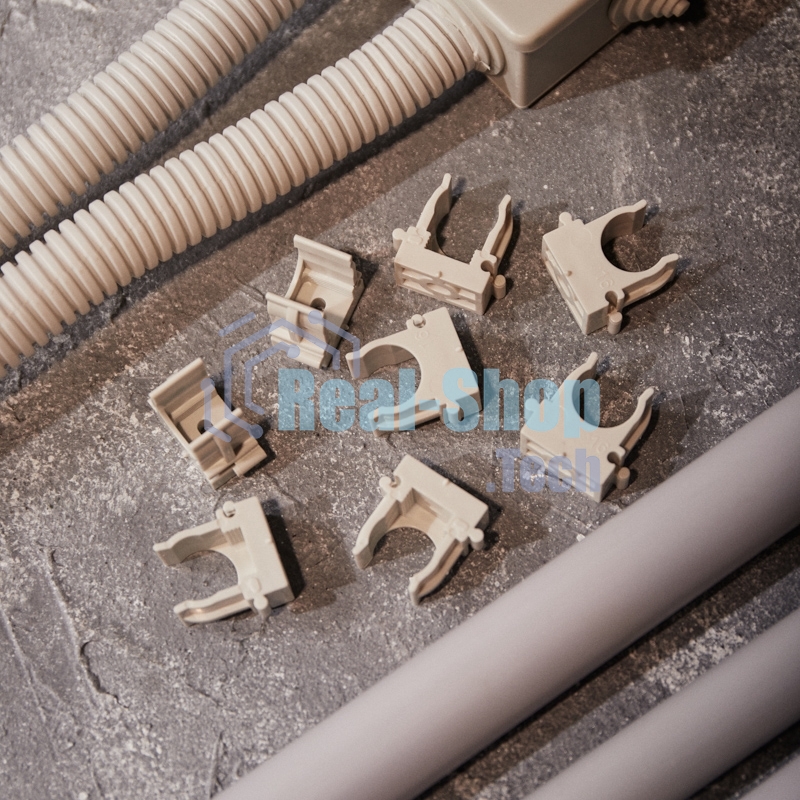 Крепеж-клипса для монтажного пистолета Rexant Ø 16 мм, серая (100 шт/уп)