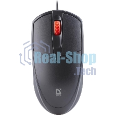 Мышь проводная Defender Icon MB-057 черный, 1000 dpi, USB, кнопки - 3
