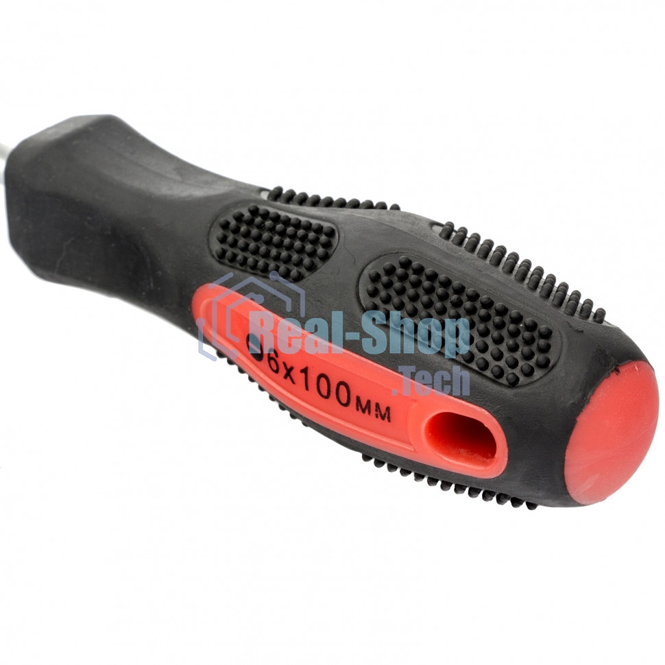 Отвертка Matrix Anti-Slip, SL6,0 х 100 мм, CrV, двухкомп. рукоятка