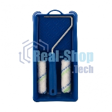 Малярный набор Сибртех для работ с водными красками: кювета 150 мм х 290 мм и мини-валик 110 мм