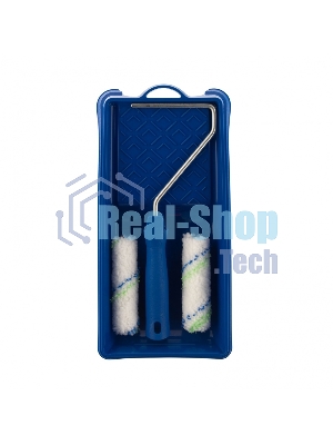 Малярный набор Сибртех для работ с водными красками: кювета 150 мм х 290 мм и мини-валик 110 мм