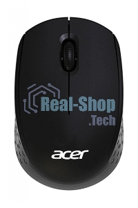 Мышь беспроводная Acer OMR020 черный, 1200 dpi, радиоканал, USB, кнопки - 3