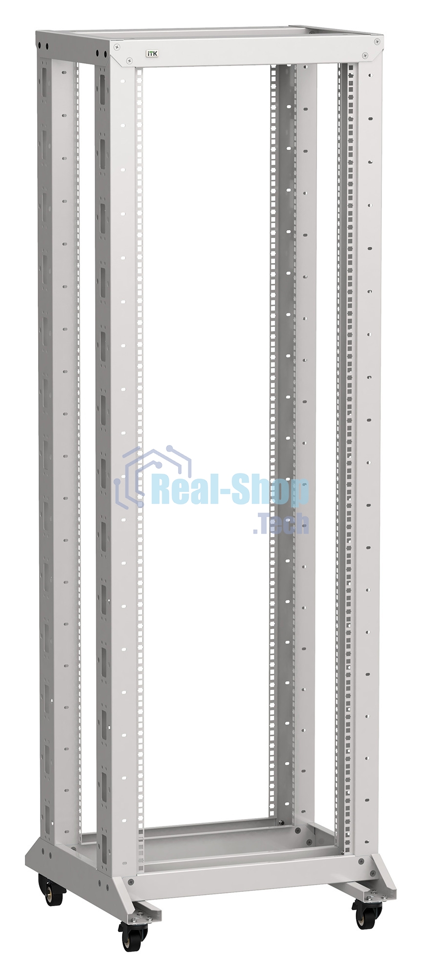 Стойка двухрамная ITK Linea LF35-42U66-2RM 42U 600 мм X 600 мм 700 кг серый
