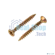 Саморез универсальный Kranz 4х30, желтый цинк, короб (250 шт./уп.)