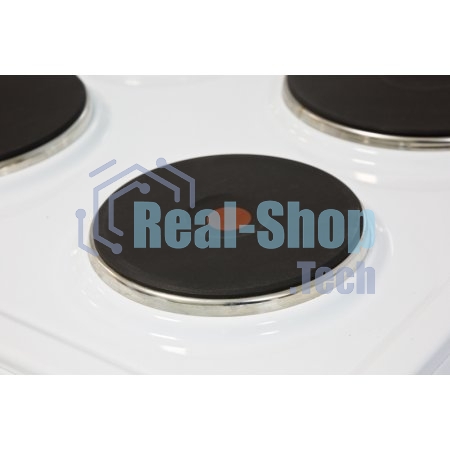 Плита электрическая De Luxe 506004.04 Э белый, конфорок 4 шт, духовка 54 л, 50 см x 85 см x 60 см