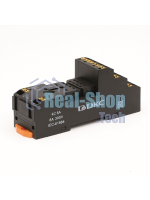 Колодка с клеммами push-in для реле на 4 группы: IR-24DC/220DC/230AC-4CO