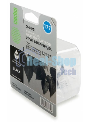 Картридж струйный Cactus CS-C8721 №177 черный (26мл) для HP PS 3213/3313/8253/C5183/C6183/C6283/C7183/C7283/C8183/D7163/D7263/D7363/D7463