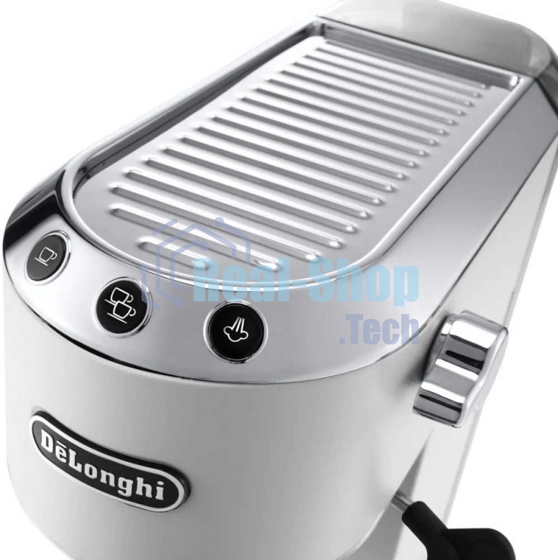 Кофеварка эспрессо DeLonghi EC685.W белый, исп. кофе - молотый/чалды, 1.1 л, 1350 Вт, 15 бар