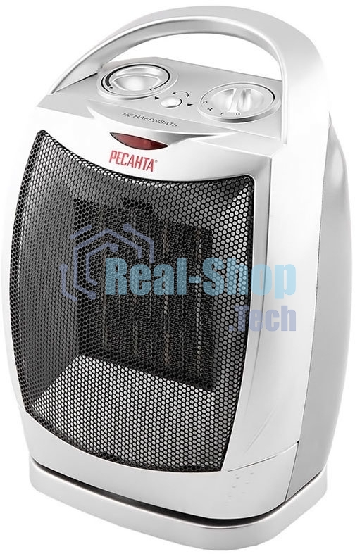 Тепловентилятор Ресанта ТВК-2, серебристый, 900/1800 Вт, 18 м2, термостат, поворот корпуса 67/2/4