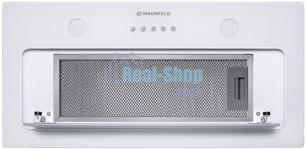 Вытяжка встраиваемая Maunfeld TRAPEZE 601GG белый, 60 см, 1150 куб. м/ч, 54 дБ