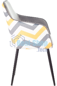 Кресло офисное Бюрократ CH-380F серая жемчужина Italia 26, зигзаг, на ножках металл