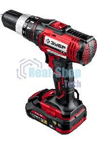 Дрель-шуруповерт аккумуляторная Зубр ДШУ-185-22, Аккумуляторный, 18В, 2 АКБ, Ударный, Кейс