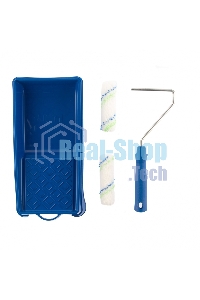 Малярный набор Сибртех для работ с водными красками: кювета 150 мм х 290 мм и мини-валик 110 мм