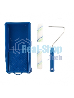 Малярный набор Сибртех для работ с водными красками: кювета 150 мм х 290 мм и мини-валик 110 мм