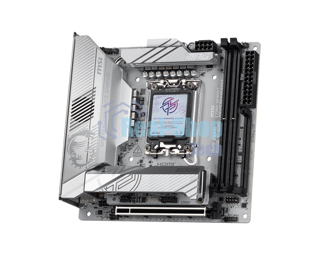 Материнская плата MSI MPG Z890I EDGE TI WIFI, LGA 1851, Intel Z890, 2xDDR5, 2xSATA, 4xM.2, 1xPCIe 5.0 x16, 1xHDMI, 2xThunderbolt 4, 1xUSB-C, 1x 5Gb LAN, 7xUSB-A 10Gbps, 2xUSB-A 5Gbps, 1xUSB-C 20Gbps, 7.1, 2x3.5 мм, TOSLINK, Mini-ITX