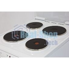 Плита электрическая De Luxe 506004.03Э (кр) белый, конфорок 4 шт, духовка 60 л, 50 см x 85 см x 60 см