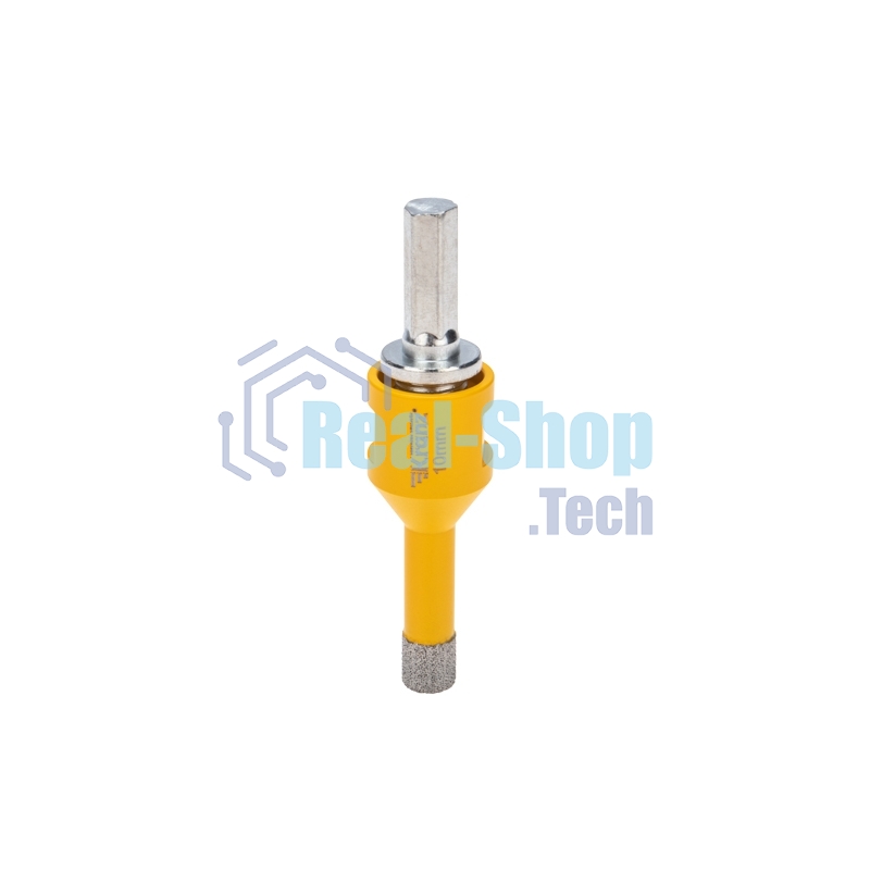 Коронка алмазная профессиональная по керамограниту и железобетону Kranz М14, вакуумное спекание, 10 мм, для УШМ