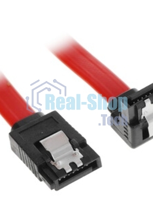 Кабель Vention SATA 3 M/SATA 3 M угол 90 с защелками, красный - 0.5 м KDDRD