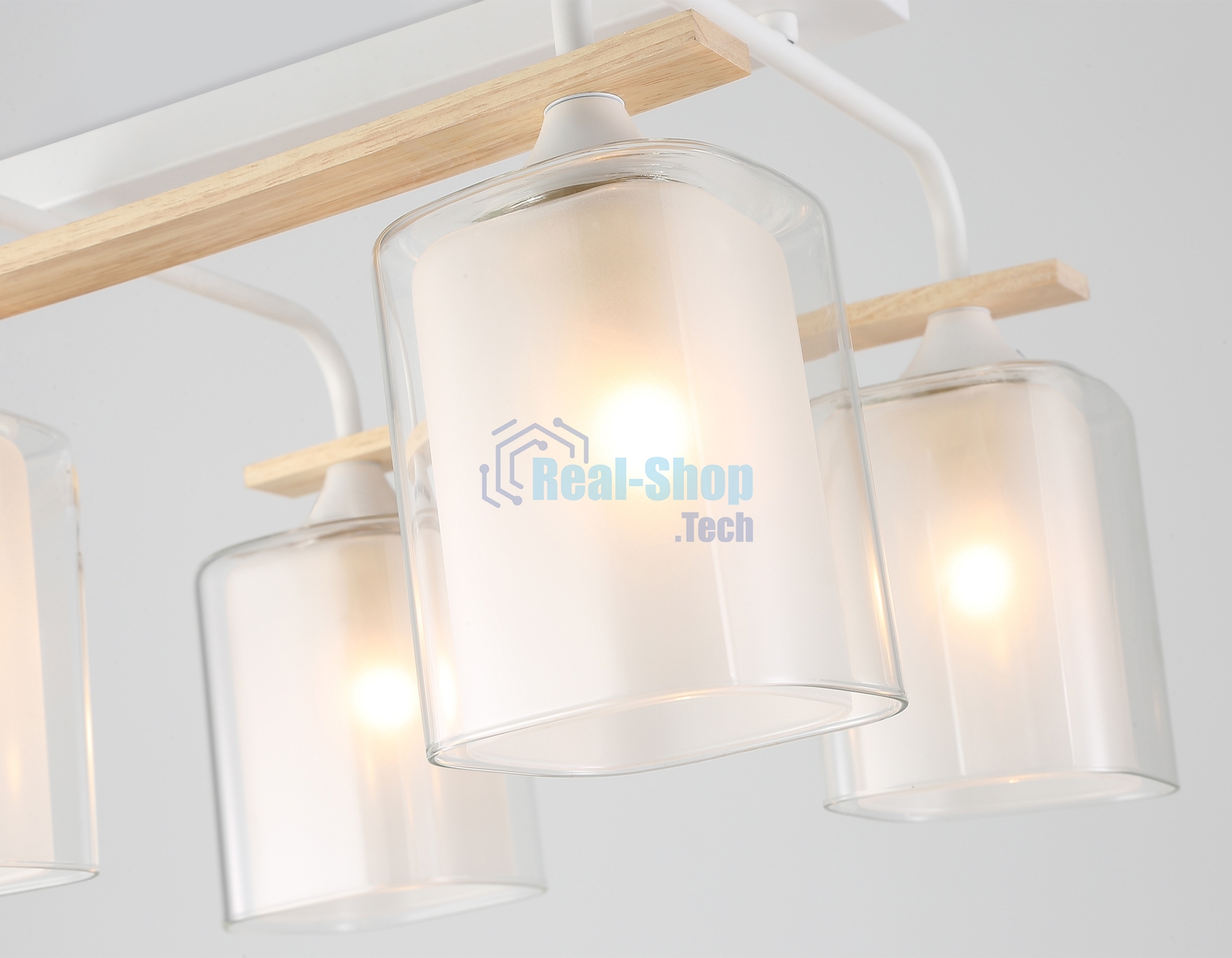 Светильник Ambrella light TR3033246/4 WH/WD белый/дерево E27/4 max 60W 340*340*245