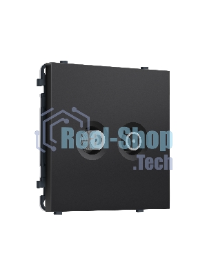 Комплект механизма розетки TV оконечной + SAT SIGMA Черный матовый 5-862MHz 3.5dB/950-2150MHz 3.8dB QUANT PRO (SP8133, PR217)