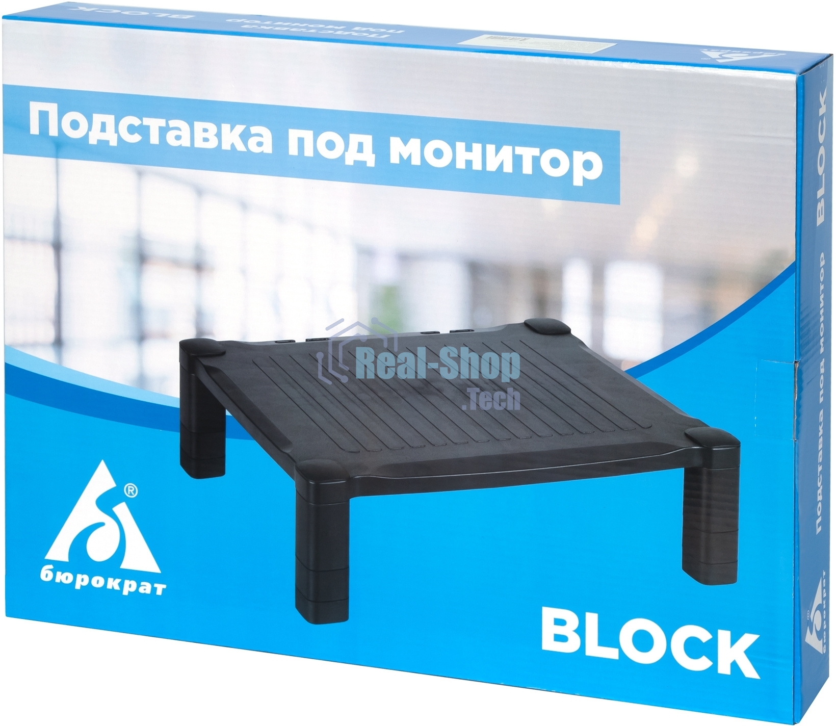Подставка под монитор Бюрократ Block черный (LZ-303)