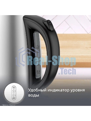Чайник электрический Moulinex BY3R0DF0 1.7л. 2200Вт серебристый/черный корпус: нерж.сталь/пластик