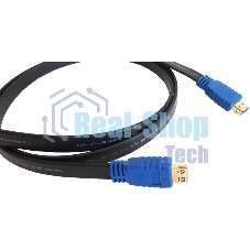 Кабель HDMI 97-01014006 Kramer Electronics C-HM/HM/FLAT/ETH-6 HDMI-HDMI (Вилка - Вилка) c Ethernet (v 1.4), плоский, 1.8 м