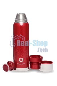 Термос Арктика 106-900 красный, узкое горло 0,9 л американский дизайн