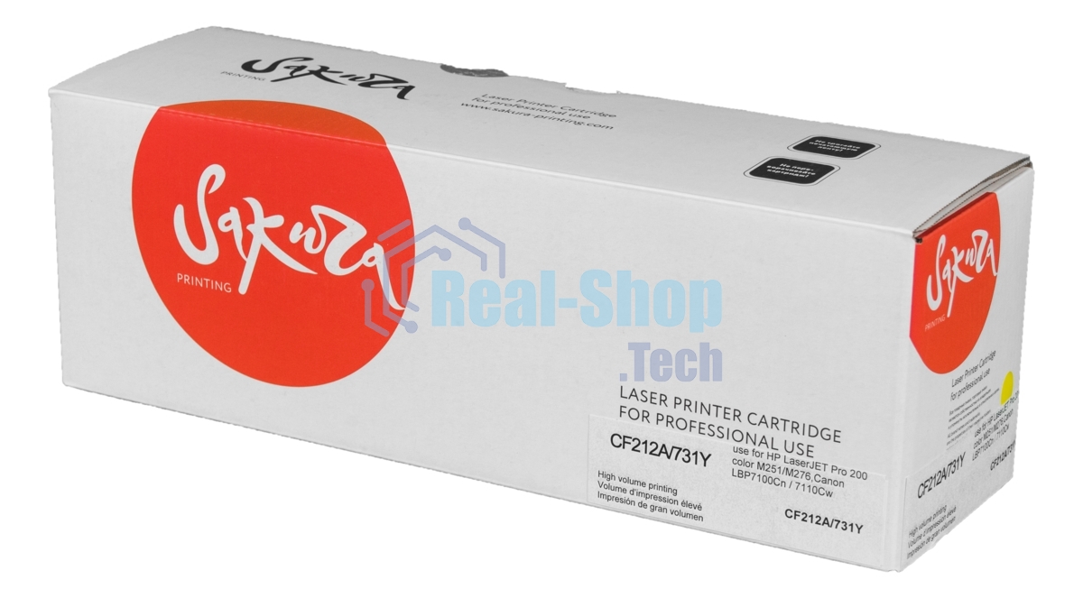 Картридж лазерный Sakura CF212A/731Y для HP LJ Pro M251/M276,Canon LBP7100Cn/7110Cw, желтый, 1800 к.
