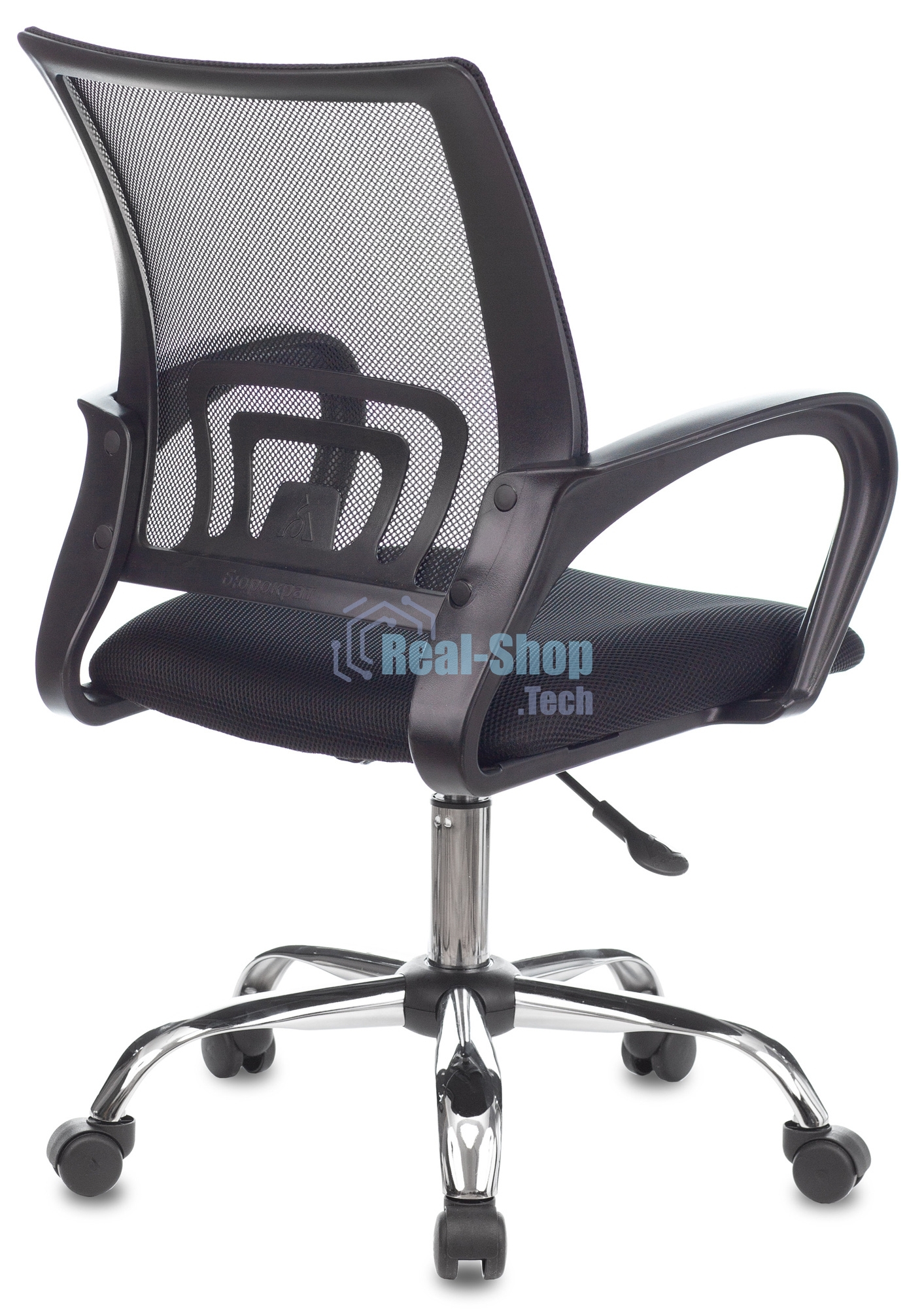 Кресло компьютерное Бюрократ CH-695NLTSL черный TW-01 TW-11, сетка/ткань, крестовина металл хром