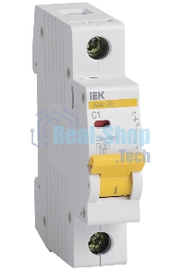 Выключатель автоматический IEK MVA20-1-001-C ВА47-29 1Р1А 4,5кА х-ка С ИЭК