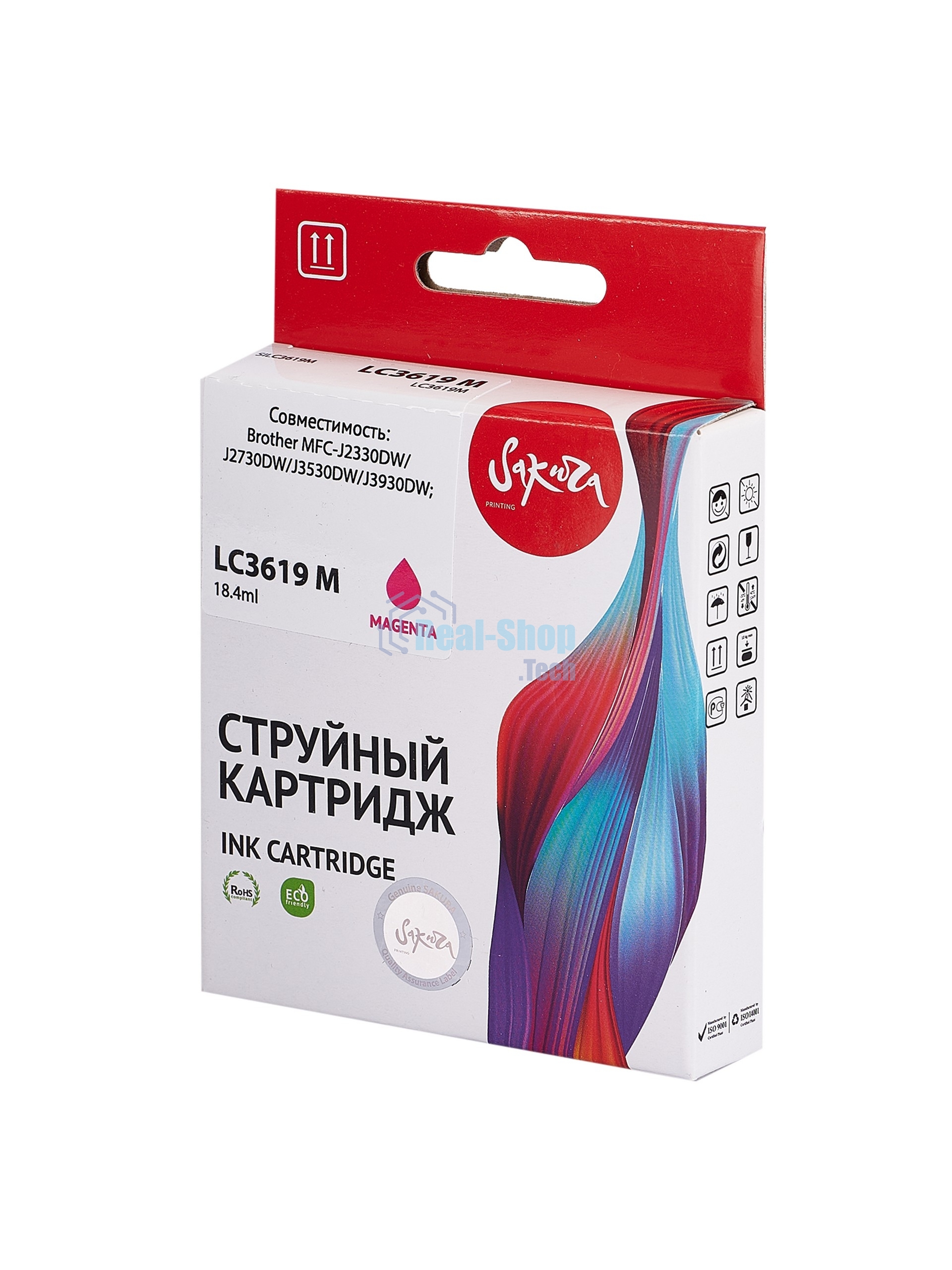 Картридж струйный Sakura LC3619M для Brother, пурпурный, 18,4 мл., 1500 к.