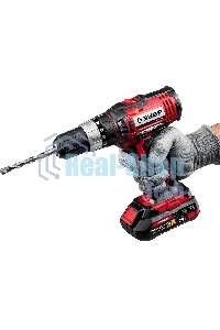 Дрель-шуруповерт аккумуляторная Зубр ДШУ-185-22, Аккумуляторный, 18В, 2 АКБ, Ударный, Кейс