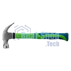 Молоток-гвоздодер Сибртех, 450г, фибергласовая обрезиненная рукоятка