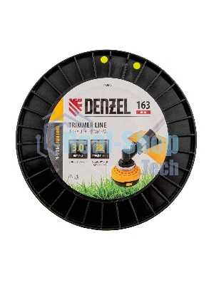 Леска для триммера Denzel витой квадрат, 3,0мм х 163м, на DIN катушке FLEX CORD
