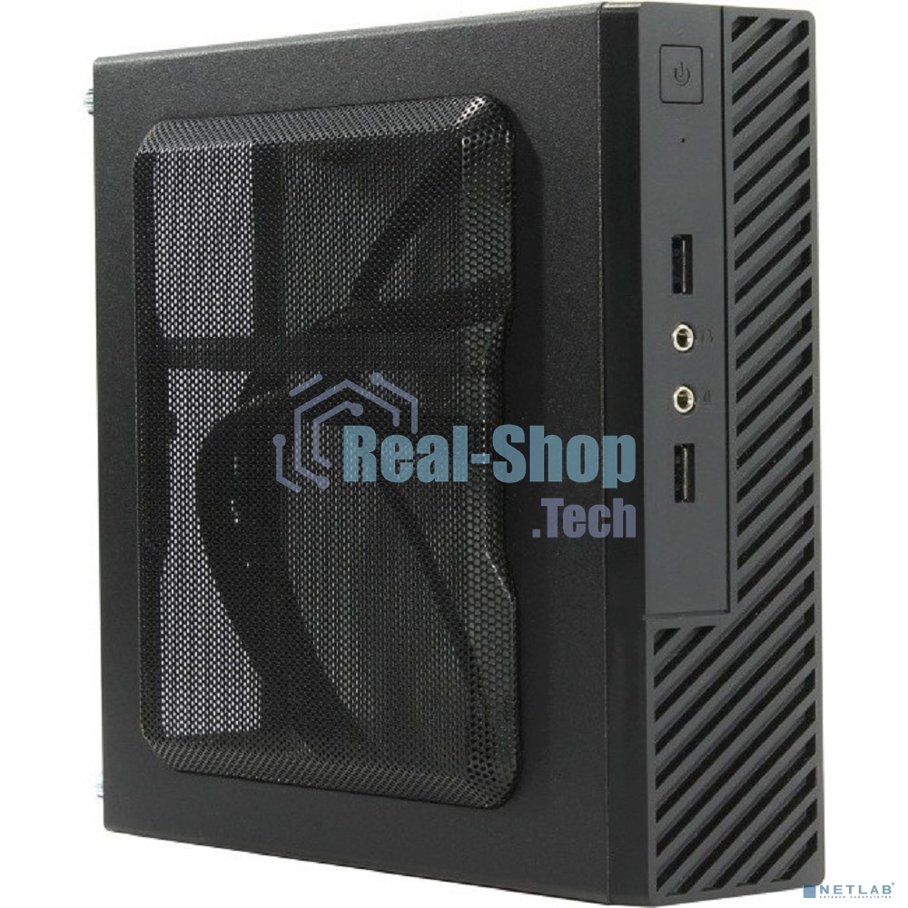 Компьютерный корпус Slim Case Powerman ME100S-BK front fan 4cm, 120W adapter, Mini ITX, VESA