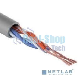 Кабель витая пара Rexant U/UTP, категория 6, ZH нг(А)-HF, 4PR, 23AWG, внутренний, серый, 305 м