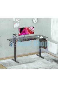 Стол компьютерный Cactus CS-EDL-BBK черный, столешница ДСП, каркас черный