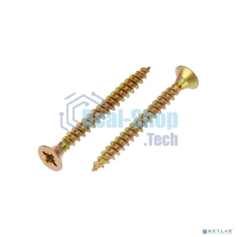 Саморез универсальный Kranz 4х40, желтый цинк, короб (200 шт./уп.)