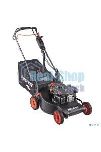 Газонокосилка бензиновая PATRIOT PT 54AS, 53 см, самоходная(3 скорости), 7,5л.с., алюминиевая дека, крданная передача на редуктор колес травосборник 75л