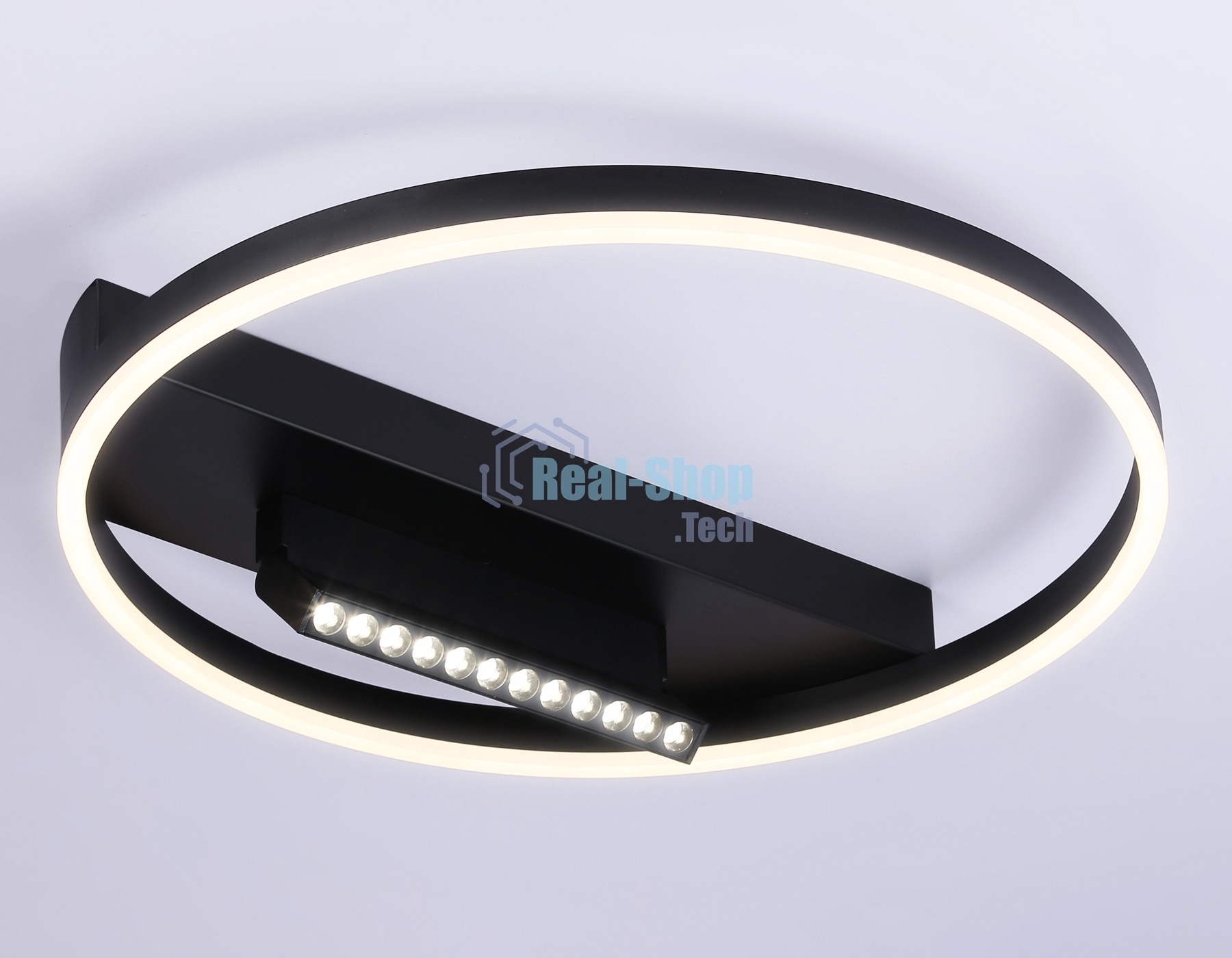 Светильник Ambrella light FL51458/1+1 BK черный 60W 3000K-6400K+4200K D500*110 (ПДУ РАДИО 2.4G)