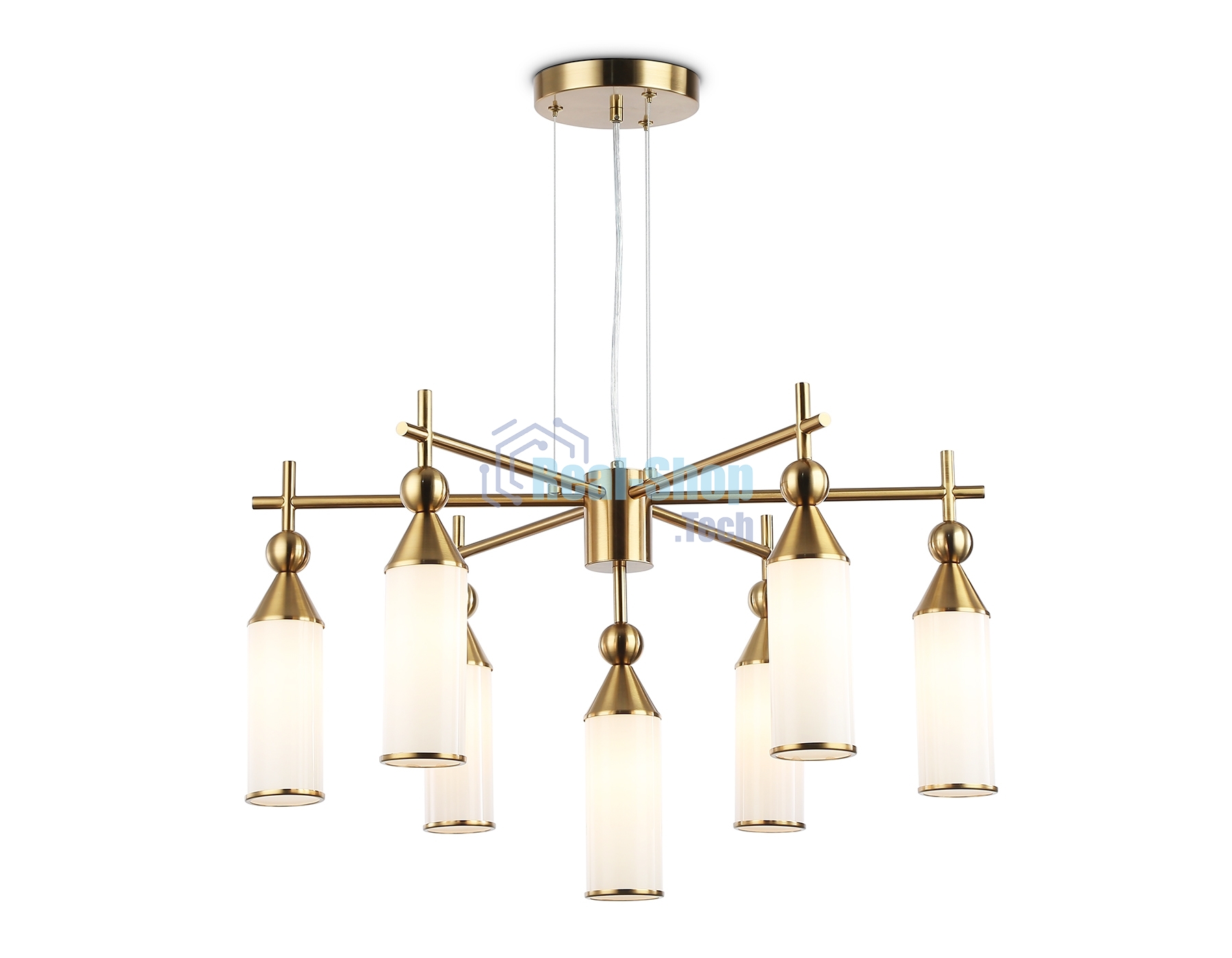 Люстра Ambrella light LH55278/7 BS/FR латунь/белый матовый E14*7 max 40W D640*1390
